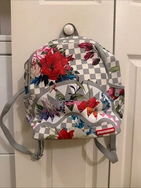 Sprayground #limitededition Checkerboard Mini Backpack with nature over print